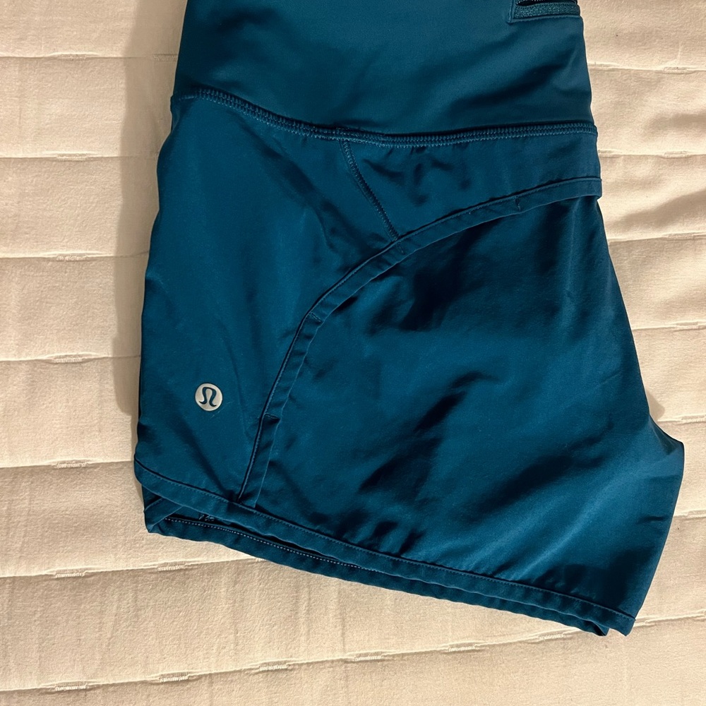 Lululemon Shorts Speed Up 6 Pacific Teal Blue Athletic Lined Activewear
